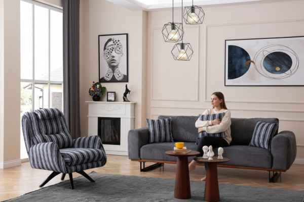 Modern Wohnzimmer Set 2tlg. Luxus Sofagarnitur 3+1 Sitzer Couchen Möbel