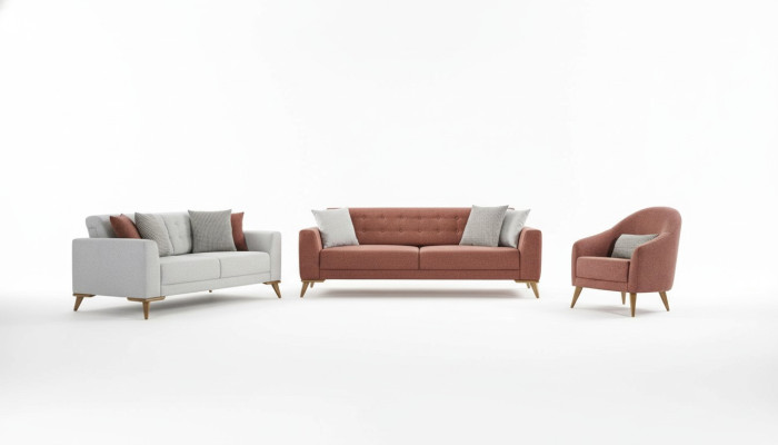 Wohnzimmer set Stilvoll Sofagarnitur 3+3+1 Sitzer Luxus Couchen Sofa Möbel