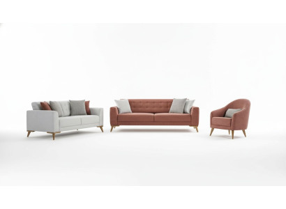Wohnzimmer set Stilvoll Sofagarnitur 3+3+1 Sitzer Luxus Couchen Sofa Möbel