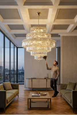 Lampe Hängeleuchte Kronleuchter Deckenleuchte Lampen Kristalllampe 80x105