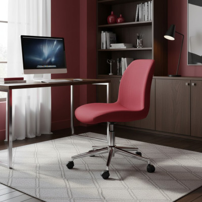 Büro Sessel Rot Luxus Stuhl Bürostuhl Chef Neu Textil Designer Sessel Möbel