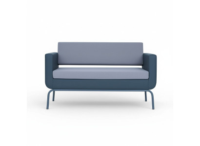 Graues Polster Sofa Designer 3-Sitzer Kunstleder 3-er Couch Modern Neu
