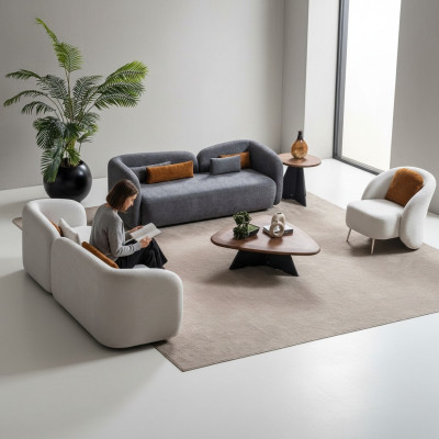 Sofagarnitur x2 3-Sitzer Sofas 1 Sitzer Modern Komplett Set Polster Garnitur