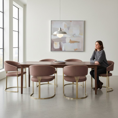 Garnitur Braun Sessel Komplett Design Modernes Set Neu 6x Stühle Stuhl Polster