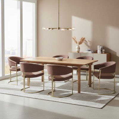 Garnitur Braun Sessel Komplett Design Modernes Set Neu 6x Stühle Stuhl Polster