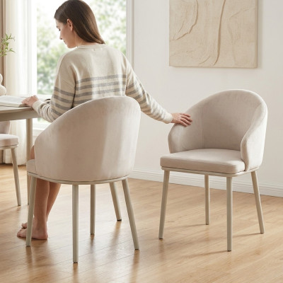 Moderne Esszimmer Weiße 2x Stühle Designer Küchen Polster Sitz Möbel