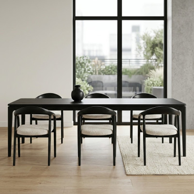 Stilvoll Edelstahl 6x Stühle Esszimmer Schwarz Modern Stuhl Designer Metall