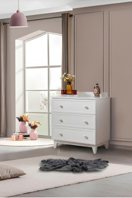 Kommode Designer Luxus Kommoden Möbel Holz Schrank Weiß Modern Sideboard