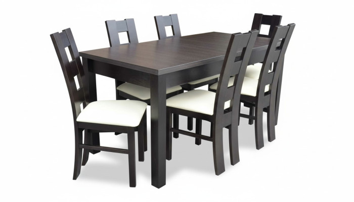 Klassischer Esstisch Tisch Holz Esszimmer Garnitur 6x Stühle Set 7 tlg.