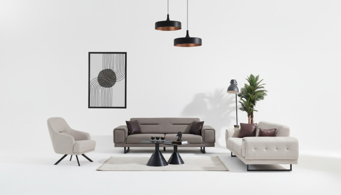 Wohnzimmer Sofas Komplett Luxus 2x Dreisitzer Sofa Modern Sessel Einrichtung