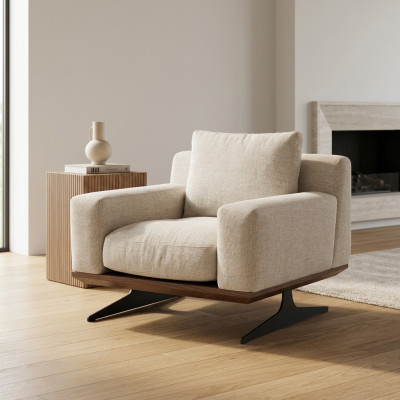Wohnzimmermöbel Sessel Luxus PolsterSitz Modern Polstermöbel Design Einrichtung