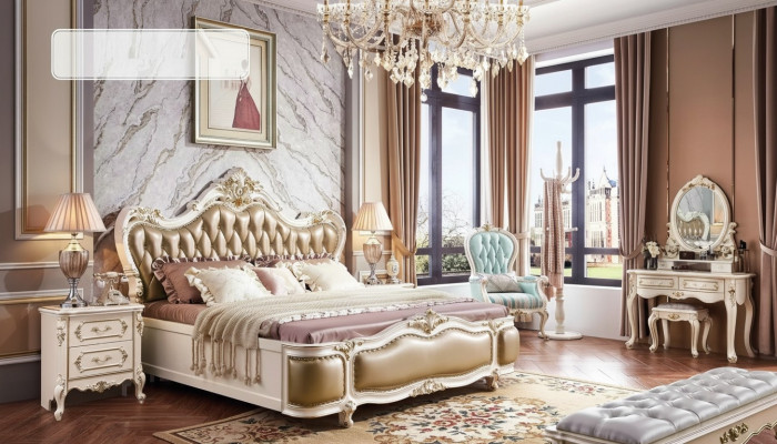 Schlafzimmer Set Klassischer Designer Holzmöbel Luxus neu 8tlg