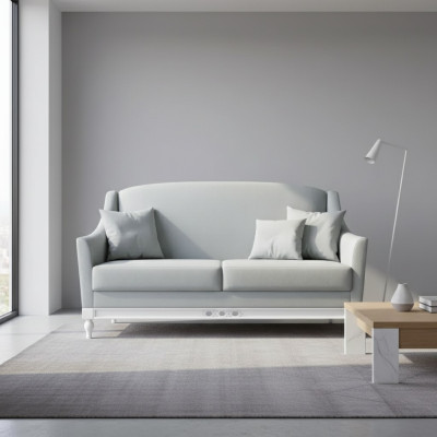 Sofa 2 Sitzer Sofas Design Luxus Textil Holz Polster Zweisitzer couchen