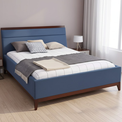 Bett Schlafzimmer Luxus möbel in blauer Farbe Neuheit für Ihre Innenräume