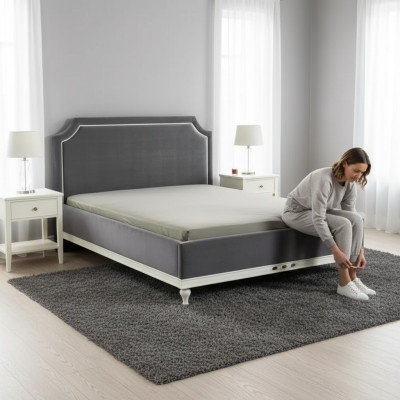 Bett Hotel Doppelbett Königliches Luxus Betten im Schlafzimmer