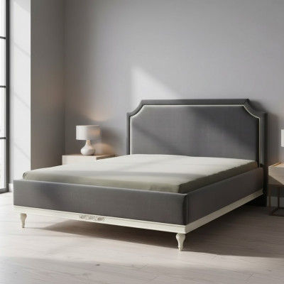 Bett Hotel Doppelbett Königliches Luxus Betten im Schlafzimmer