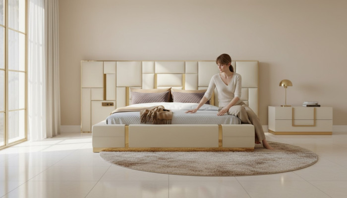 Design Schlafzimmer Garnituren Bett Modern Luxus Hotel Betten Möbel