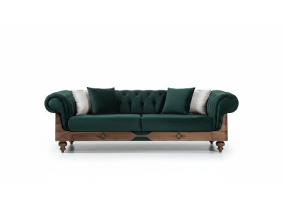 Grüner Chesterfield Dreisitzer Couch Wohnzimmer Sofas Sitzmöbel Couch