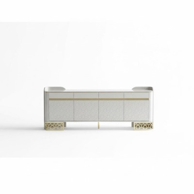 Sideboard Luxus Modernen Design Wohnzimmer Hochwertig Möbel Kommode Spiegel 2tlg