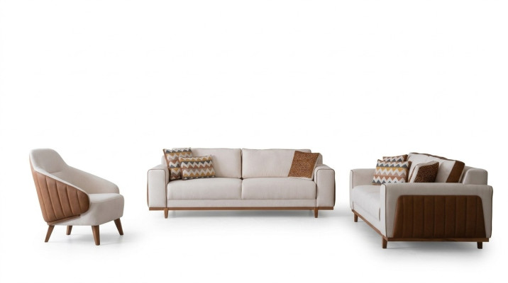 Stilvoll Sofagarnitur 3+2+1 Sitz Sessel Hochwertig Möbel Luxus Designen