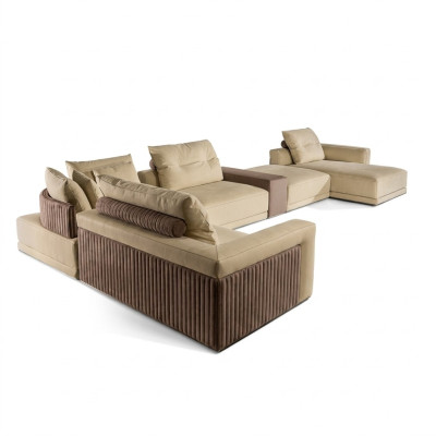 Wohnzimmer Ecksofa U-Form Couch Sitz Polster Garnitur Modern Sofa Neu