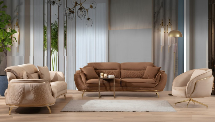Sofagarnitur 3 3 1 Sitzer Stoff Couchen Polster Garnitur Sofas Design