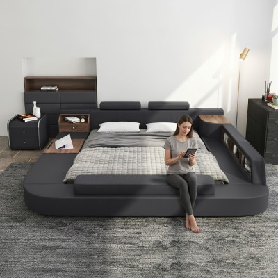 Betten Moderne Hotel Multifunktion Doppel Luxus Design Bett Polster