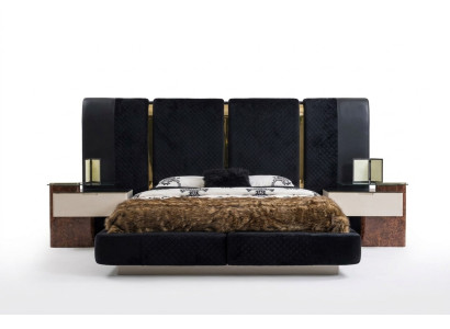 Modern Schlafzimmer Set Bett 2x Nachttische Design Möbel 3 tlg