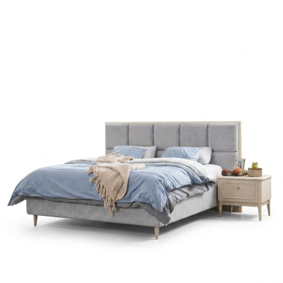 Design Schlafzimmer Set Bett + 2x Nachttische Luxus Doppel Ehebett