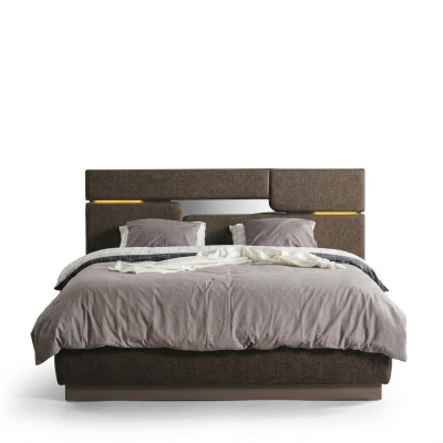 Schlafzimmer Set Luxus Bett braun Farbe und 2x Nachttische 3 Stück neu