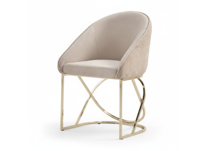 Luxus Esszimmerstuhl 6x Stühle Textildesign Metall zeitgenössische Stuhlmöbel