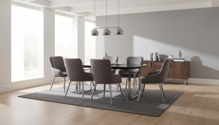 Modern 6x Stühle Polsterstuhl Luxus Sessel Beige Stuhl Lehnstuhl Esszimmer