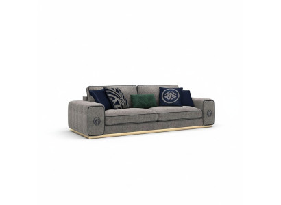 Modern Grau Sofa Couch Luxus Möbel Wohnzimmer Einrichtung Polstermöbel