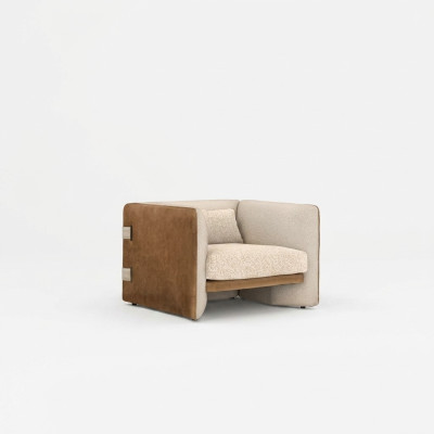 Luxus Modern Sessel Polstermöbel Einrichtung Wohnzimmer Textil Polstersessel