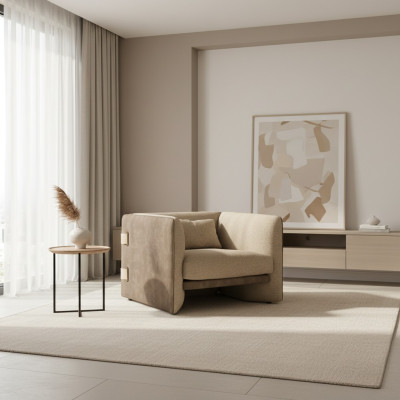 Sessel Polster Textil Modern Wohnzimmer Sitz Design Polstersessel Einrichtung