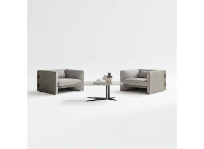 Luxus 2x Sessel Polstermöbel Wohnzimmer Einrichtung Modern Couchtisch Neu