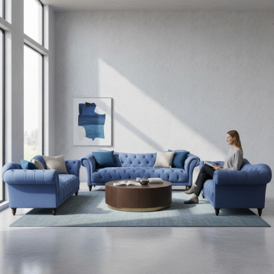 Chesterfield Sofas Couch Luxus Wohnzimmer Sofagarnitur Polstermöbel Neu