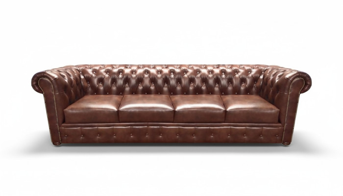 Wohnzimmer Sofa Viersitzer Couch Polstermöbel Ledersofa Chesterfield