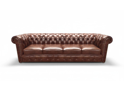 Wohnzimmer Sofa Viersitzer Couch Polstermöbel Ledersofa Chesterfield
