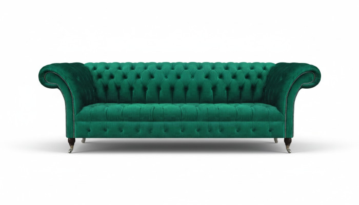 Luxus Sofa Viersitzer Couch Chesterfield Grün Wohnzimmer Sitz Möbel Neu