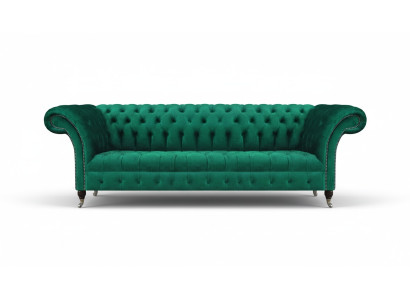 Luxus Sofa Viersitzer Couch Chesterfield Grün Wohnzimmer Sitz Möbel Neu
