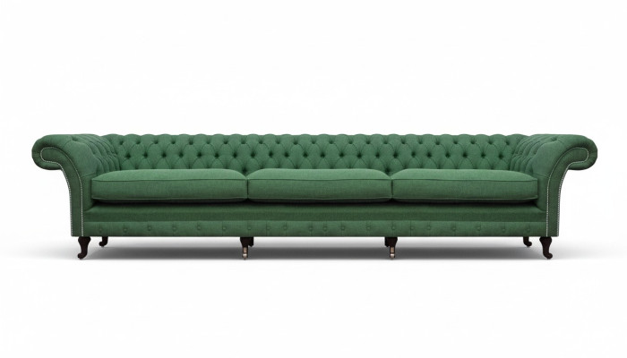 Chesterfield Dunkelgrüne Couch Moderner Polster 3-Sitzer Luxus Möbel