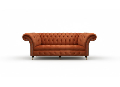 Braune Chesterfield Sitzcouch Modernes 3-Sitzer Sofa Luxus Sitzmöbel