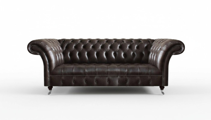Chesterfield Ledermöbel Luxuriöser Dreisitzer Wohnzimmer Edle Couchen