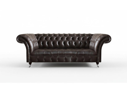 Chesterfield Ledermöbel Luxuriöser Dreisitzer Wohnzimmer Edle Couchen
