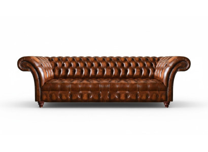 Chesterfield Ledersofa Braune Kunstleder Couch Designer Edle Sitzmöbel