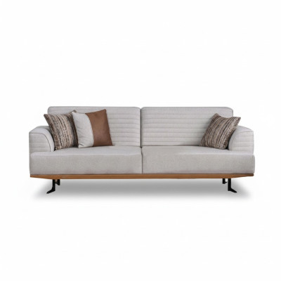 Luxuriöses Set Grauer Dreisitzer-Sofas für Wohnzimmer  Modernes Design