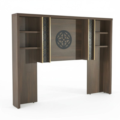 Arbeitszimmer Schrank Regale Bücherregal Modern Design Braun Einfarbig