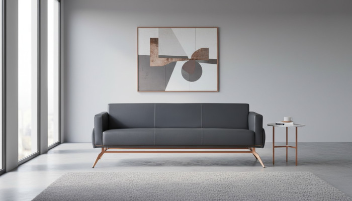 Sideboard Aktenschrank Arbeitszimmer Grau Braun Zweifarbig Rechteckig