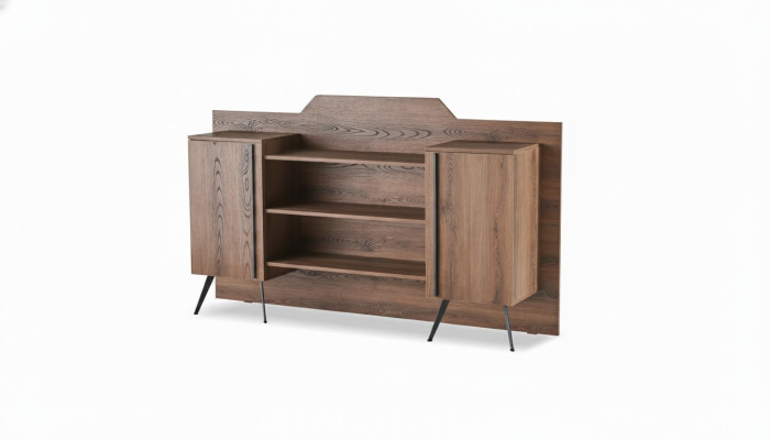 Aktenschrank Sideboard Regale Stauraum Braun Einfarbig Modern Design